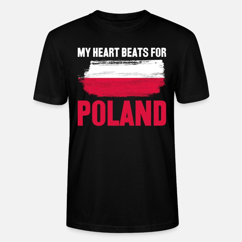 Polen Polnische Flagge Pole - Stanley/Stella Unisex Bio-T-Shirt CRAFTER - Schwarz