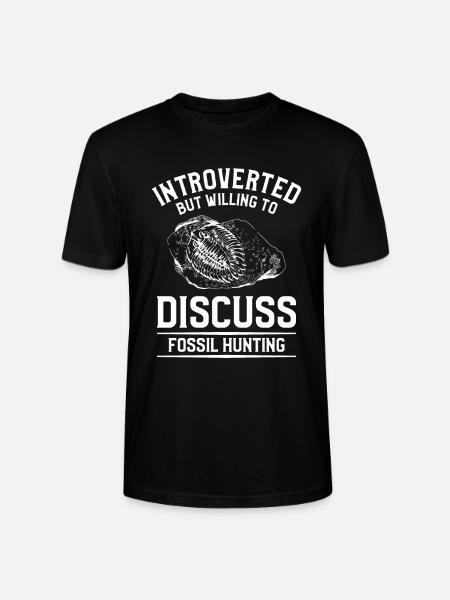 Introverted But Willing To Discuss Fossil Hunting - Stanley/Stella CRAFTER Unisex Organic T-Shirt - black