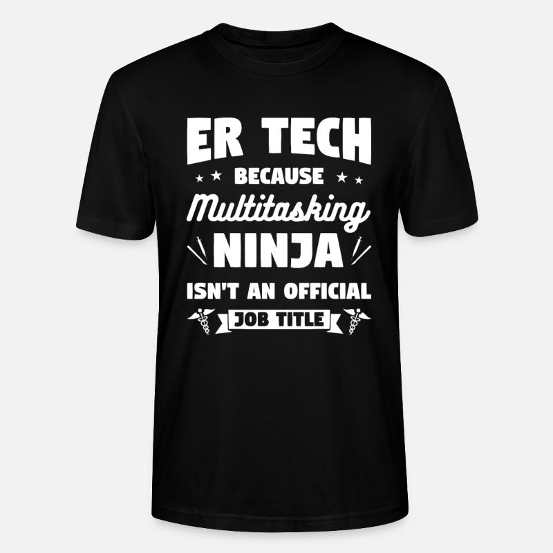 ER-Tech, weil Multitasking-Ninja kein - Stanley/Stella Unisex Bio-T-Shirt CRAFTER - Schwarz