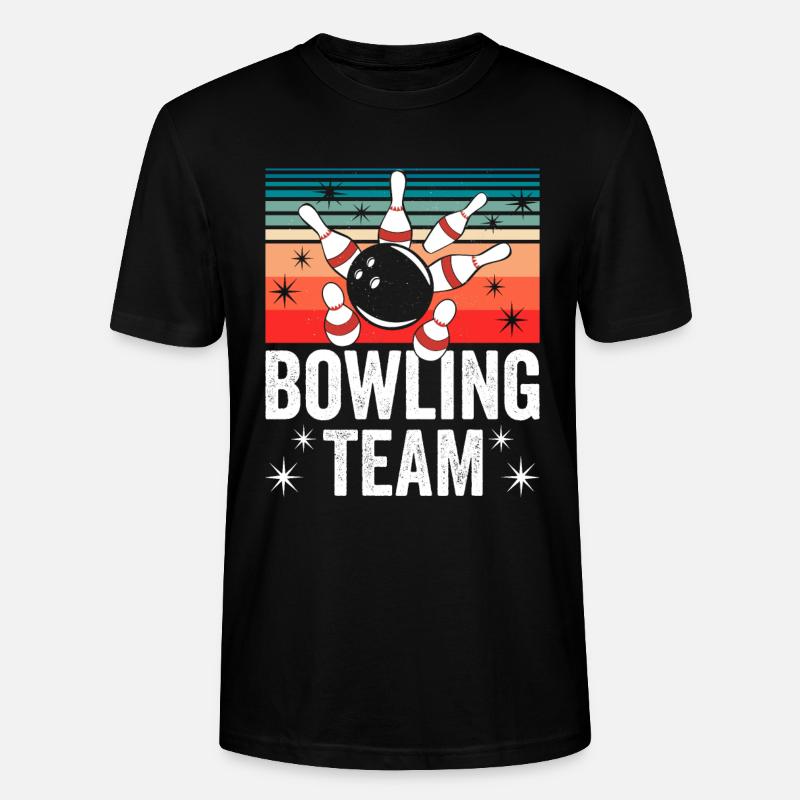 Bowling Team Bowler Mannschaft Hobby - Stanley/Stella Unisex Bio-T-Shirt CRAFTER - Schwarz