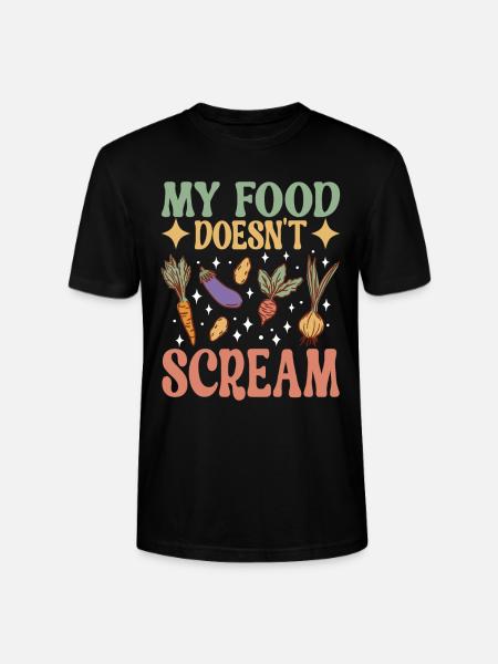 Vegan Vegetarian - Stanley/Stella CRAFTER Unisex Organic T-Shirt - black