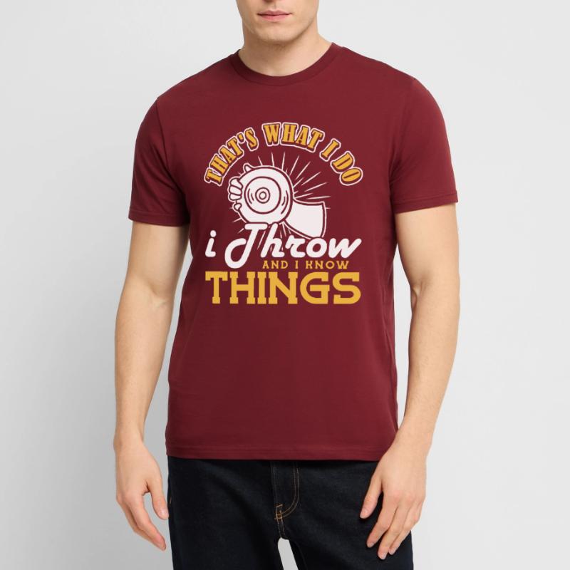 Diskus I do I throw and I know things Diskuswerfer Stanley/Stella Unisex Bio-T-Shirt CRAFTER