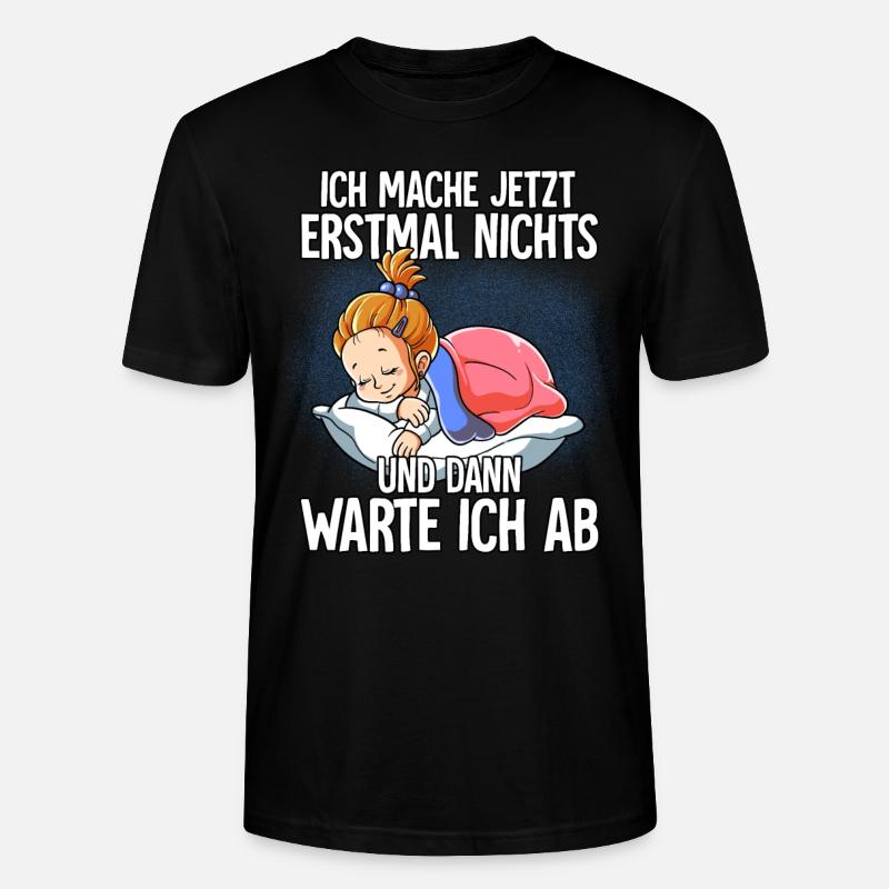 Langschläfer Mädchen Müde Schlaf - Stanley/Stella Unisex Bio-T-Shirt CRAFTER - Schwarz