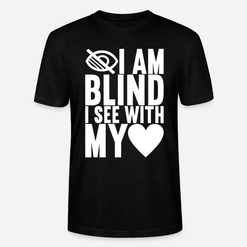 Blind Sehbehinderung - Stanley/Stella Unisex Bio-T-Shirt CRAFTER - Schwarz