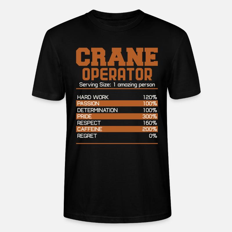 Kranführer Kran Geschenk - Stanley/Stella Unisex Bio-T-Shirt CRAFTER - Schwarz