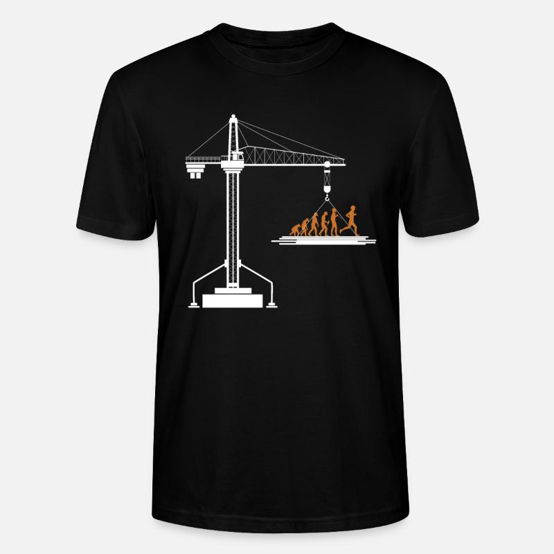 Kranführer Kran Geschenk - Stanley/Stella Unisex Bio-T-Shirt CRAFTER - Schwarz