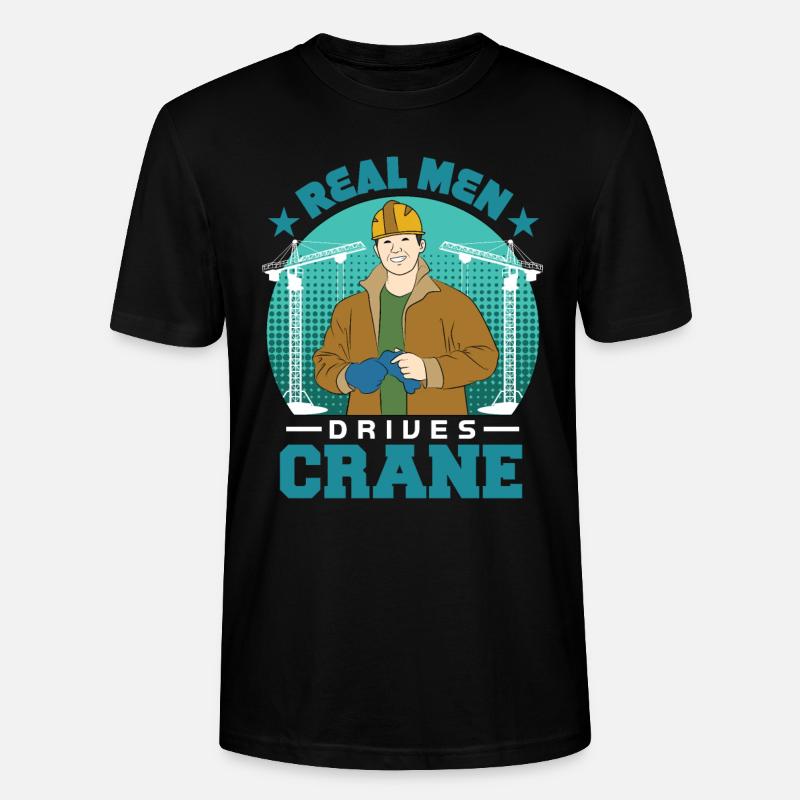 Kranführer Kran Geschenk - Stanley/Stella Unisex Bio-T-Shirt CRAFTER - Schwarz