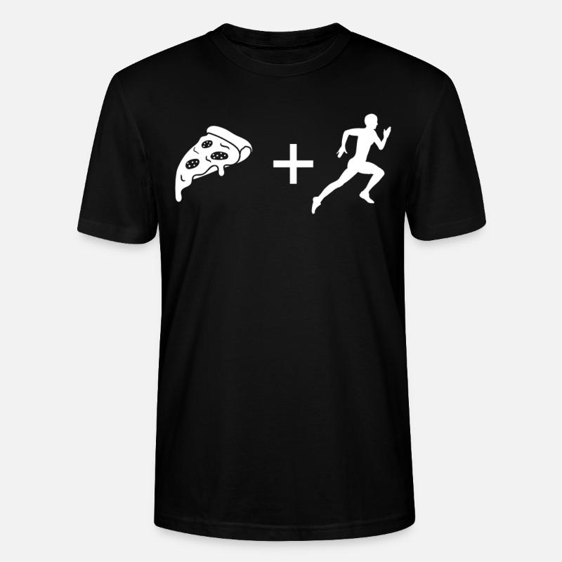 Pizza - Course à pied - - T-shirt bio CRAFTER Stanley Stella Unisexe - noir