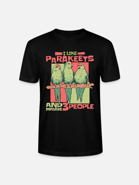 Parakeet Budgerigar Bird Animal - Stanley/Stella CRAFTER Unisex Organic T-Shirt - black