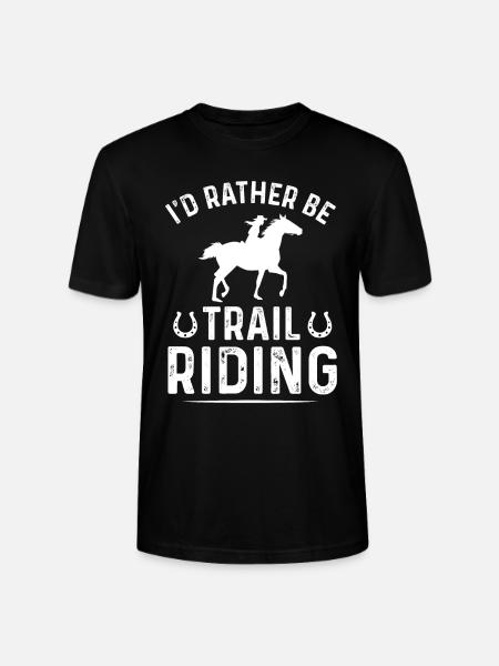 I would rather ride - Stanley/Stella CRAFTER Unisex Organic T-Shirt - black