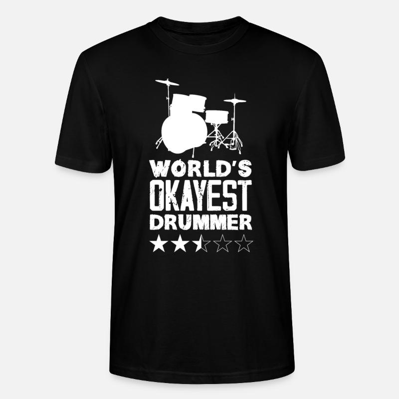 Schlagzeug Schlagzeuger Geschenk - Stanley/Stella Unisex Bio-T-Shirt CRAFTER - Schwarz