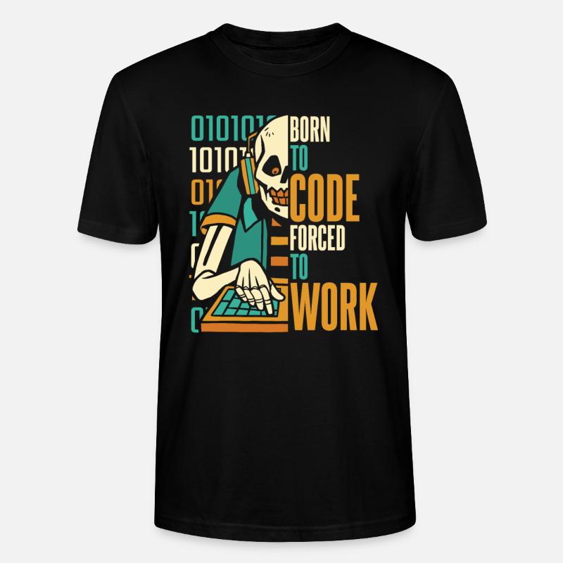 Entwickler Coder Programmierer Schädel - Stanley/Stella Unisex Bio-T-Shirt CRAFTER - Schwarz