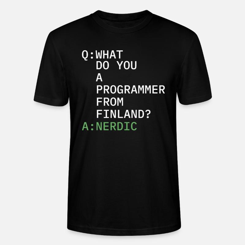 Entwickler Coder Programmierer Komisch - Stanley/Stella Unisex Bio-T-Shirt CRAFTER - Schwarz