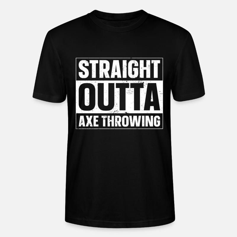 Axe Throw Axe Throwing Game - Stanley/Stella CRAFTER Unisex Organic T-Shirt - black