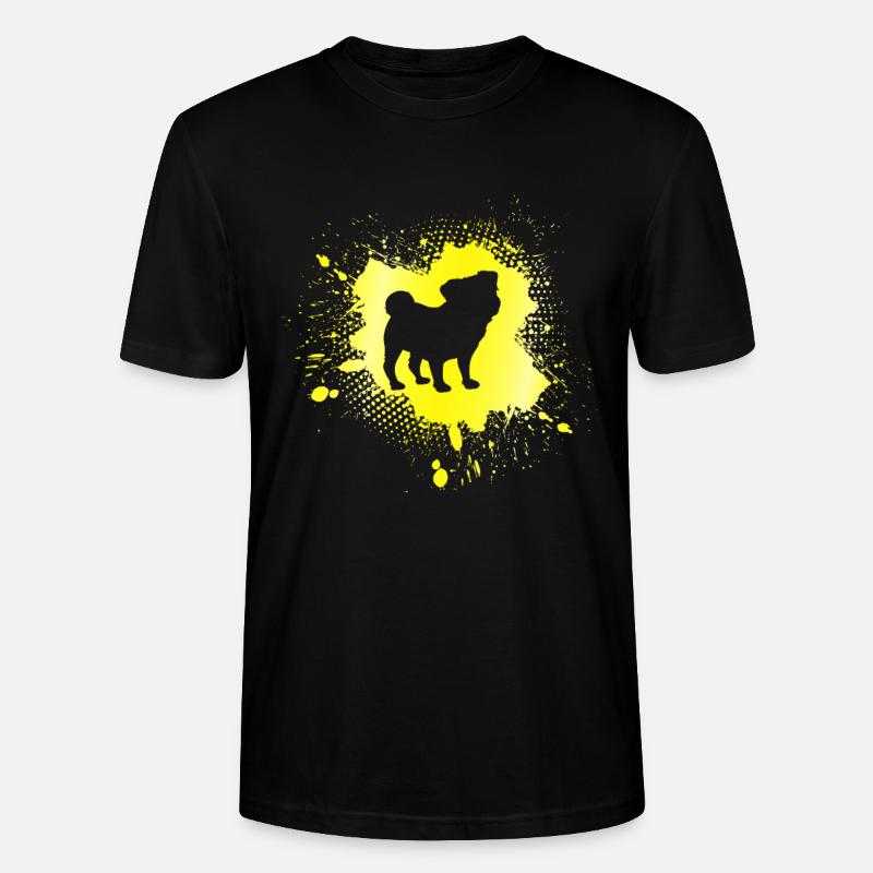 Mops - Stanley/Stella Unisex Bio-T-Shirt CRAFTER - Schwarz