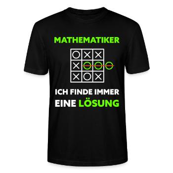 Mathematik Spruch Mathematiker Geschenkidee - Stanley/Stella Unisex Bio-T-Shirt CRAFTER - Schwarz - Vorne - Alina (178cm) & Michal (187cm)