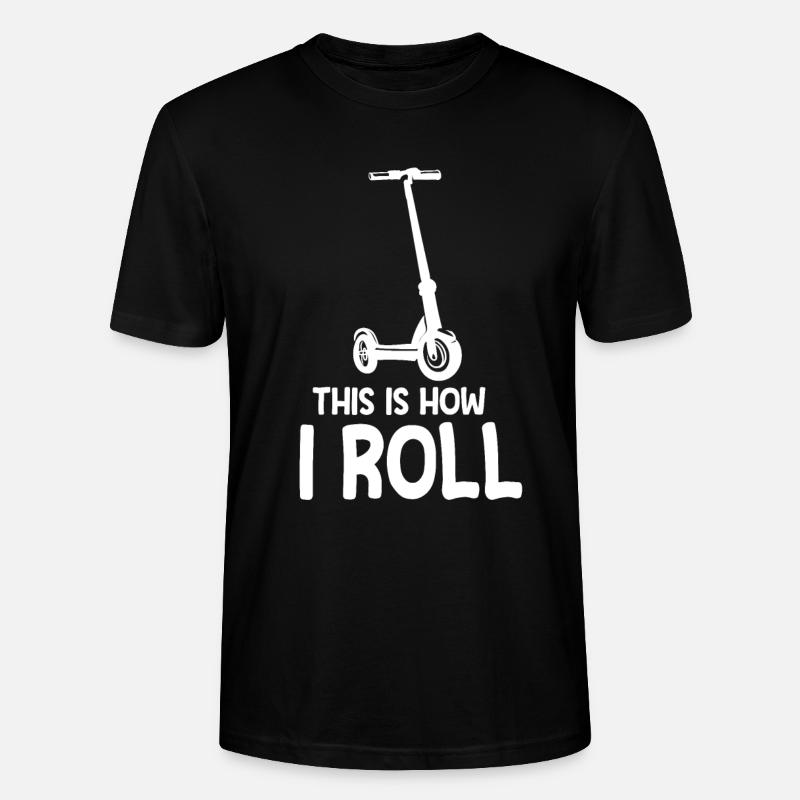 Scooter Roller Tretroller Geschenk - Stanley/Stella Unisex Bio-T-Shirt CRAFTER - Schwarz