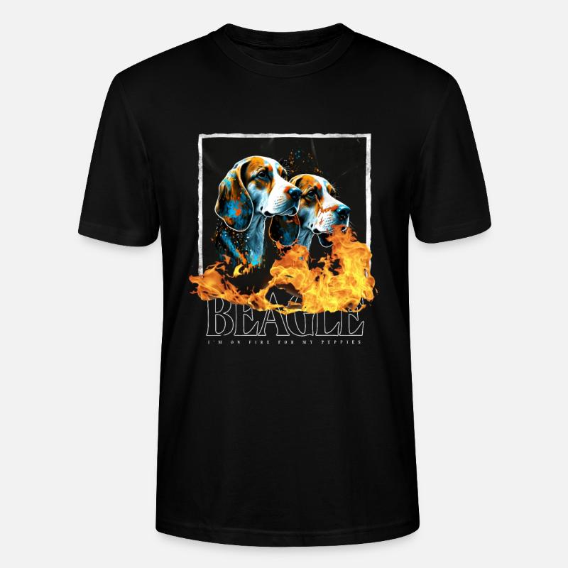 Portrait d’image de Beagle - T-shirt bio CRAFTER Stanley Stella Unisexe - noir