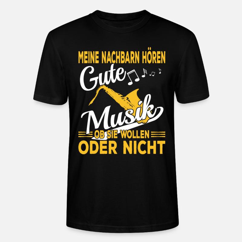 Saxophone Musiker - Stanley/Stella Unisex Bio-T-Shirt CRAFTER - Schwarz