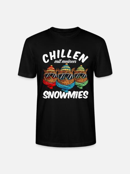 hanging with my snowmies - Stanley/Stella Unisex Bio-T-Shirt CRAFTER - Schwarz