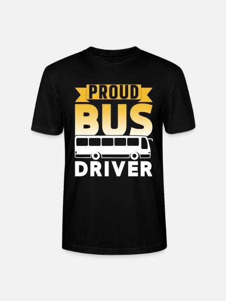 Stolzer Busfahrer Reisebus Busfahren - Stanley/Stella Unisex Bio-T-Shirt CRAFTER - Schwarz