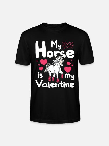 Mon cheval est mon Valentin - T-shirt bio CRAFTER Stanley Stella Unisexe - noir