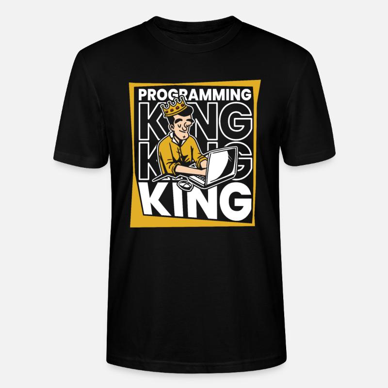 Développeur Coder Programmeur King - T-shirt bio CRAFTER Stanley Stella Unisexe - noir