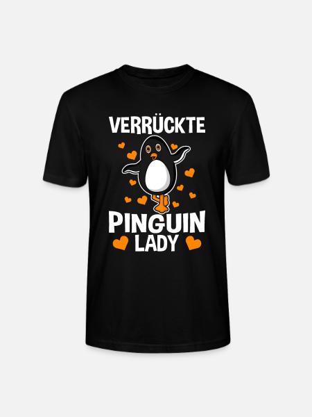 Verrückte Pinguin Lady - Stanley/Stella Unisex Bio-T-Shirt CRAFTER - Schwarz