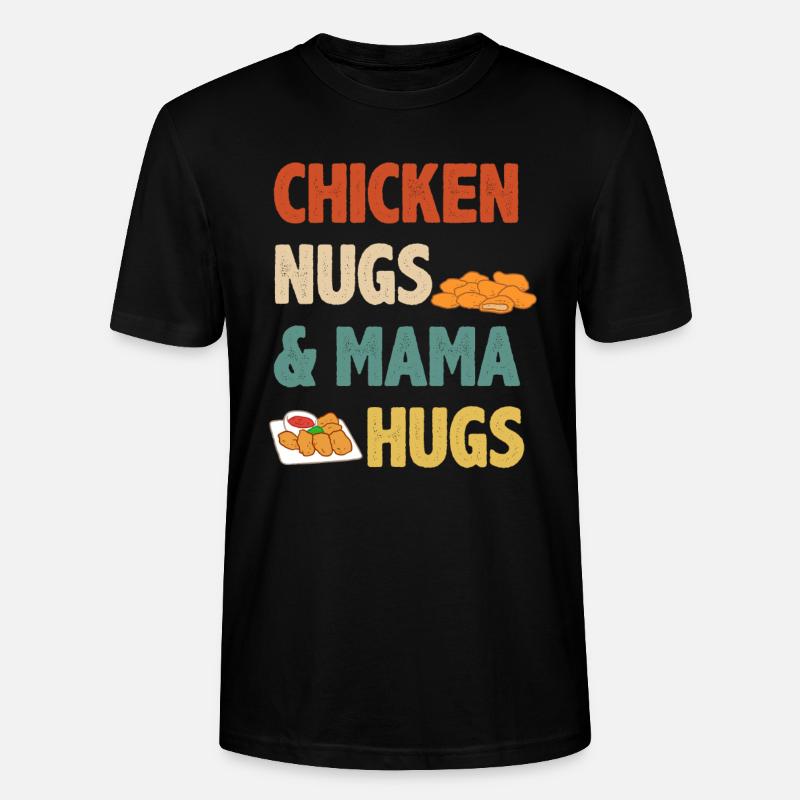 Chicken Nuggets Mama Spruch Mutter - Stanley/Stella Unisex Bio-T-Shirt CRAFTER - Schwarz