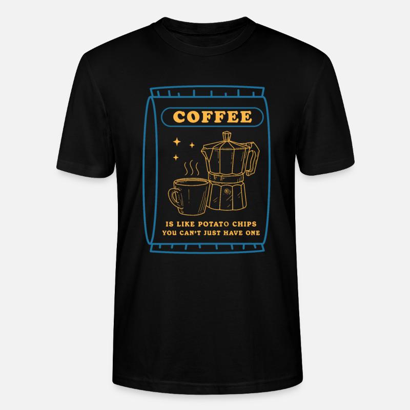 Kaffee Kaffeeliebhaber Kaffeetrinker Geschenk - Stanley/Stella Unisex Bio-T-Shirt CRAFTER - Schwarz