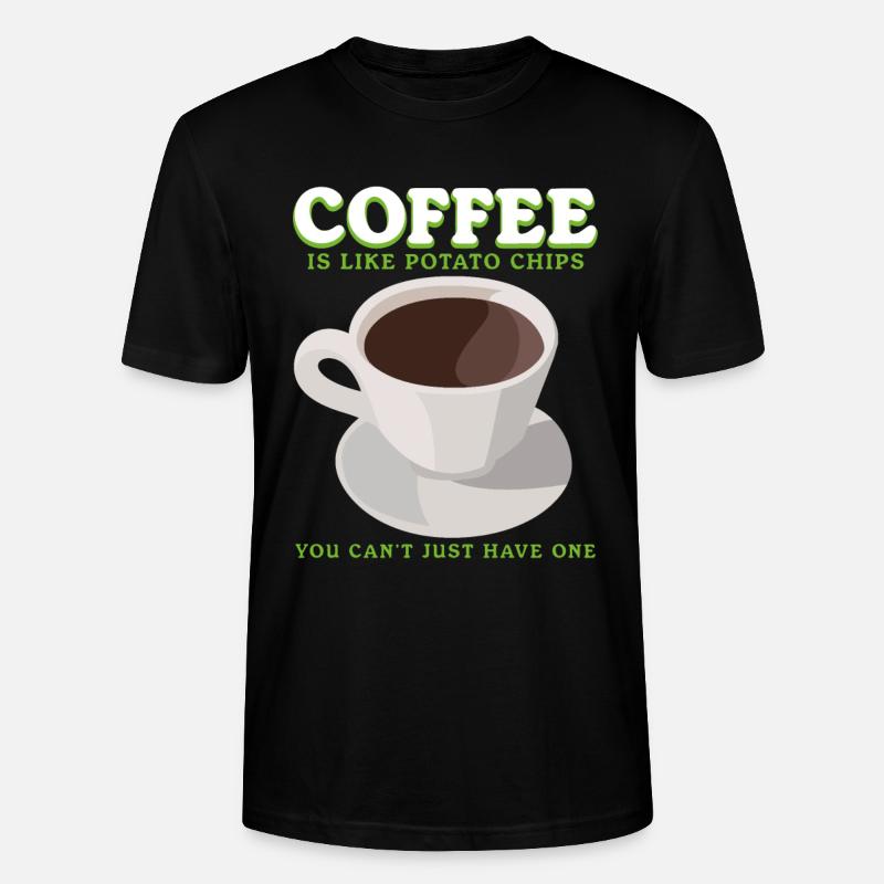 Kaffee Kaffeetrinker Kaffeeliebhaber Geschenk - Stanley/Stella Unisex Bio-T-Shirt CRAFTER - Schwarz