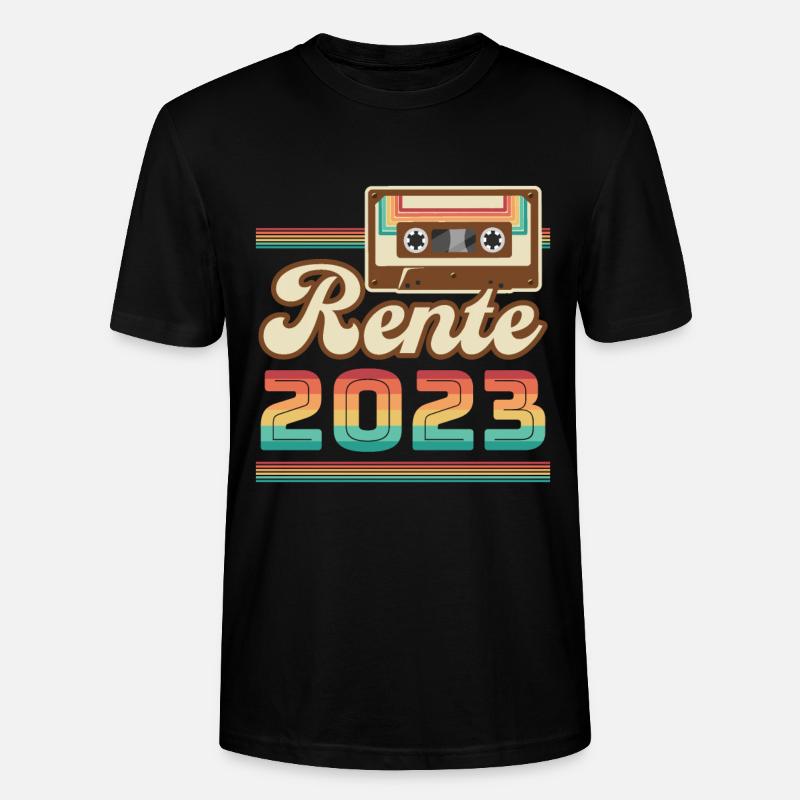 Rente 2023 Geschenkidee - Stanley/Stella Unisex Bio-T-Shirt CRAFTER - Schwarz