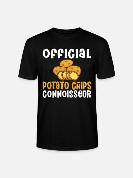 Potato Chips Gift - Stanley/Stella CRAFTER Unisex Organic T-Shirt - black