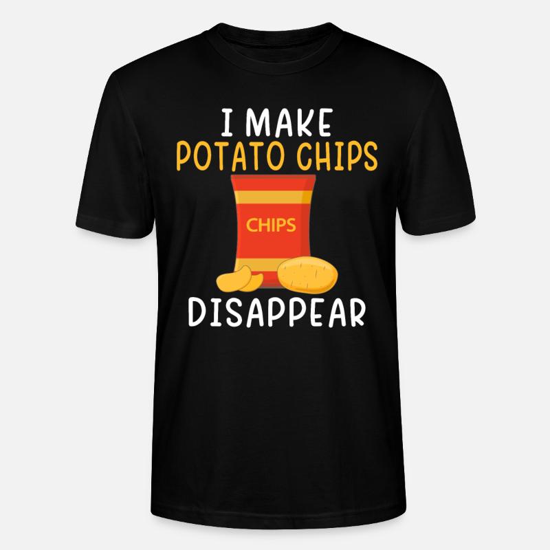 Potato Chips Gift - Stanley/Stella CRAFTER Unisex Organic T-Shirt - black