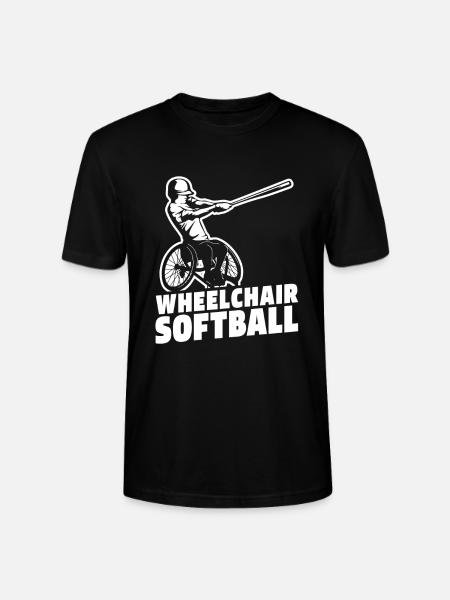 Softball Rollstuhl - Stanley/Stella Unisex Bio-T-Shirt CRAFTER - Schwarz