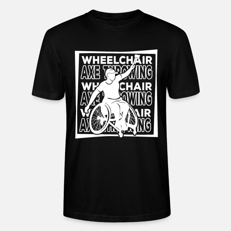 Axtwerfen Axtwerfer Rollstuhl - Stanley/Stella Unisex Bio-T-Shirt CRAFTER - Schwarz