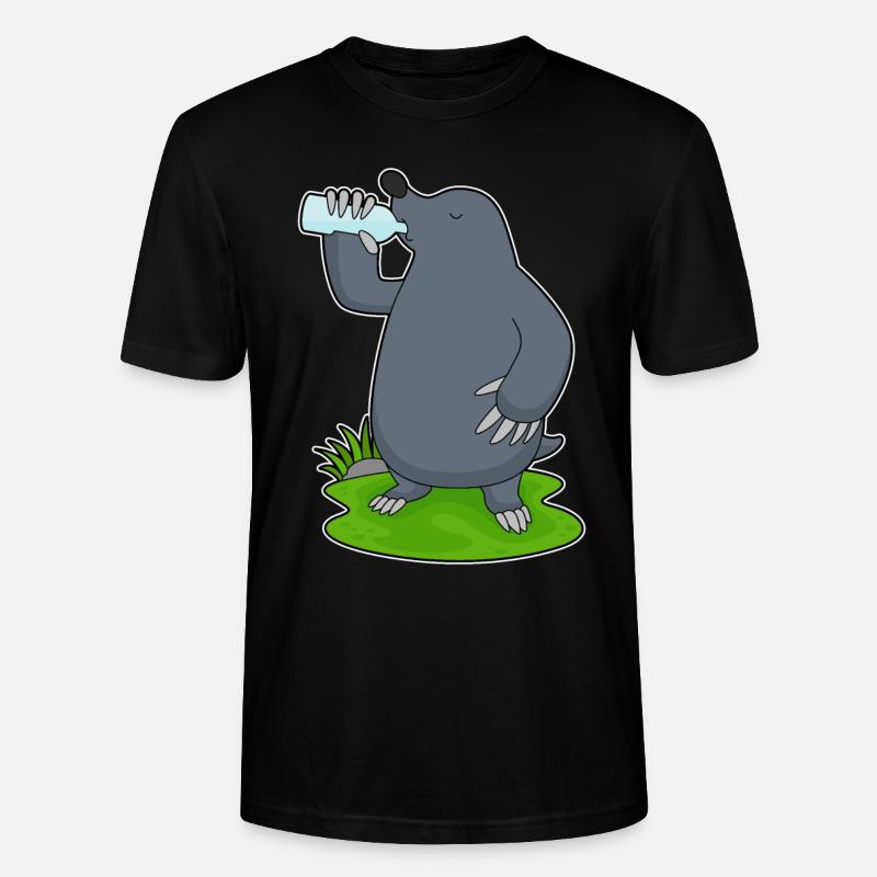Maulwurf Wasserflasche - Stanley/Stella Unisex Bio-T-Shirt CRAFTER - Schwarz