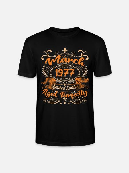 March 1977 | Aged Perfectly - Stanley/Stella CRAFTER Unisex Organic T-Shirt - black