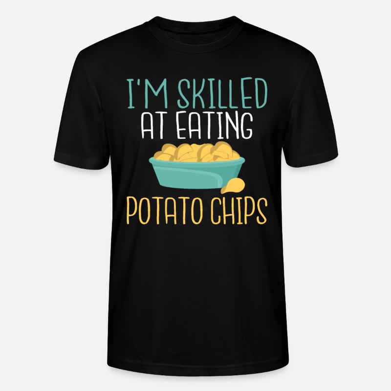 Kartoffelchips Geschenk - Stanley/Stella Unisex Bio-T-Shirt CRAFTER - Schwarz