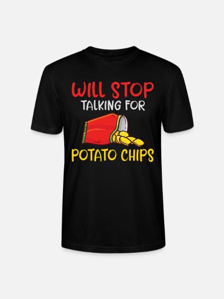 Kartoffelchips Geschenk - Stanley/Stella Unisex Bio-T-Shirt CRAFTER - Schwarz