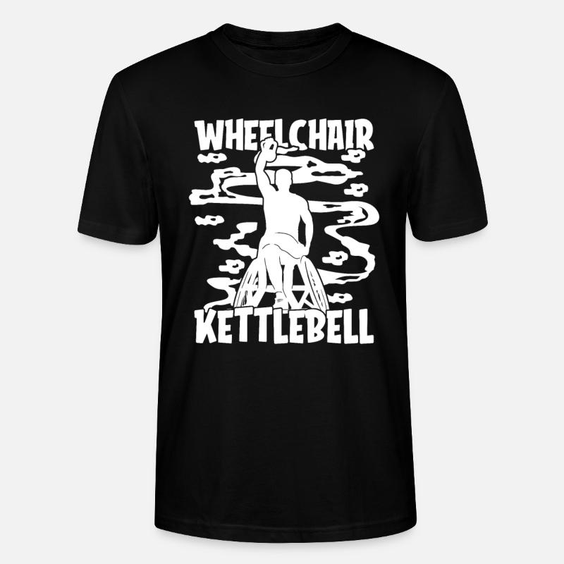Kettlebell Rollstuhl - Stanley/Stella Unisex Bio-T-Shirt CRAFTER - Schwarz