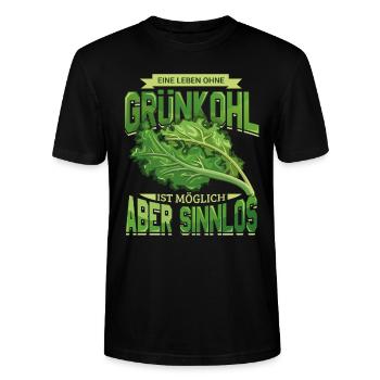 Grünkohl Norddeutschland Kohl Kohlfahrt Norden - Stanley/Stella Unisex Bio-T-Shirt CRAFTER - Schwarz - Vorne - Alina (178cm) & Michal (187cm)