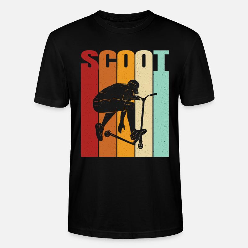 Scooter Roller Tretroller Geschenk - Stanley/Stella Unisex Bio-T-Shirt CRAFTER - Schwarz