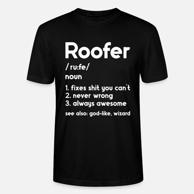 Dachdecker -Dachhäuser Reparaturen - Stanley/Stella Unisex Bio-T-Shirt CRAFTER - Schwarz