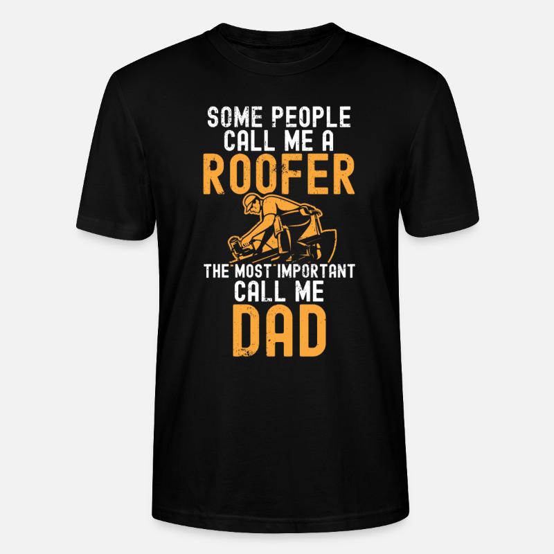 Dachdecker -Dachhäuser Reparaturen - Stanley/Stella Unisex Bio-T-Shirt CRAFTER - Schwarz
