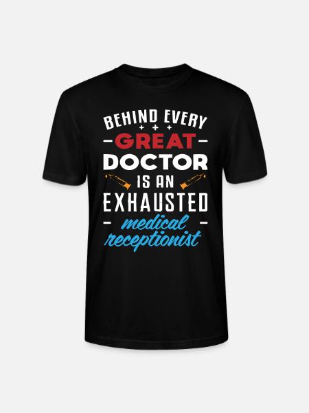 Medical receptionist - Stanley/Stella CRAFTER Unisex Organic T-Shirt - black
