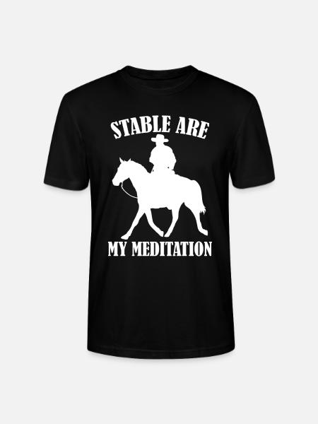 Stable sont ma méditation - - T-shirt bio CRAFTER Stanley Stella Unisexe - noir