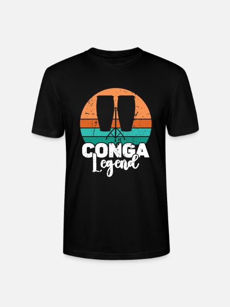 Conga Drum Musician Drumline - Stanley/Stella CRAFTER Unisex Organic T-Shirt - black