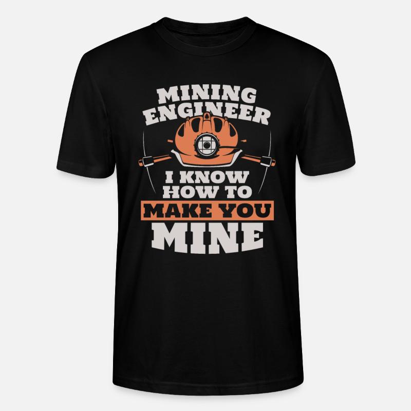 Engineer Safety helmet Mining engineer - Stanley/Stella CRAFTER Unisex Organic T-Shirt - black