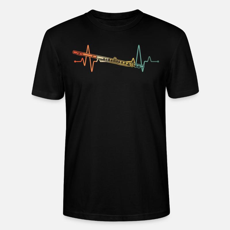 Querflöte Querflötenspieler Querflötist - Stanley/Stella Unisex Bio-T-Shirt CRAFTER - Schwarz
